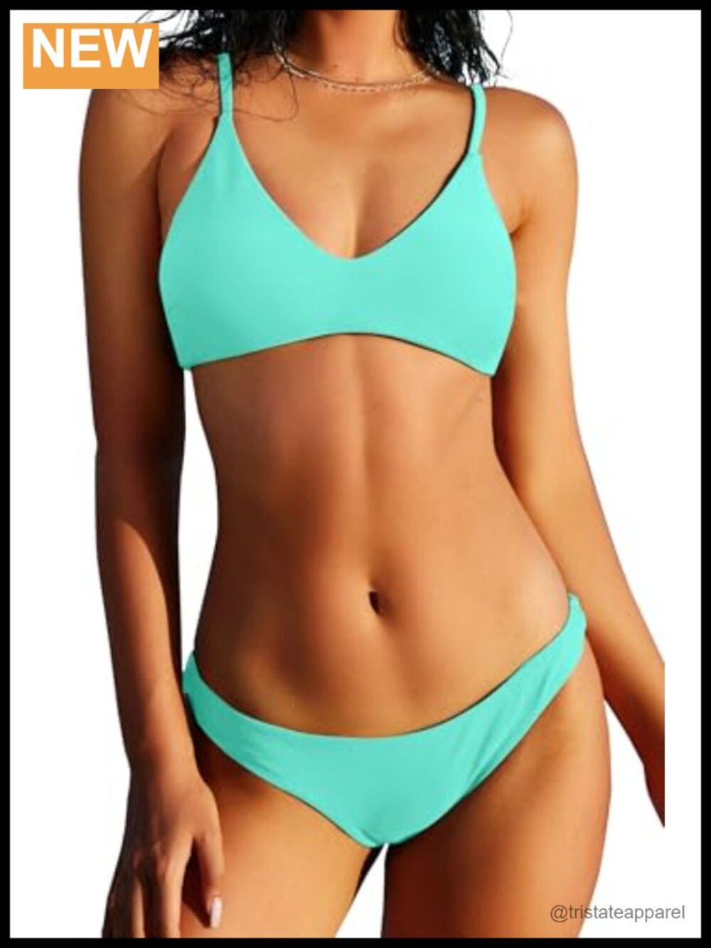 Spaghetti Strap Bralette Bikini Set Two Piece Swimsuit
